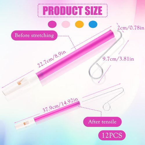 Lenwen 12 Pcs Slide Whistle Instrument Slide Whistle for Adults Toy Plastic Musical Whistles for Parent Boys Girls Speech and Oral Muscle Training Games Party Favors, Blue, Pink, Purple and Yellow