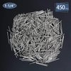 450pcs Hardware Nails, 1-1/4‘’ × 16 Ga Nickel Plated Hanging Nails, Flat Head Nails, Hanging Picture Nails, Wood Nails, Roofing Nails, Wall Nails (1-1/4 in)