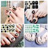DANNEASY 30 Sheets Toe Nail Stickers Toenail Polish Strips Nail Wraps for Women Self Adhesive Toes Nail Polish Stickers Gel Nail Strips Toenails Manicure Sticker Nail Art Accessories with Nail File