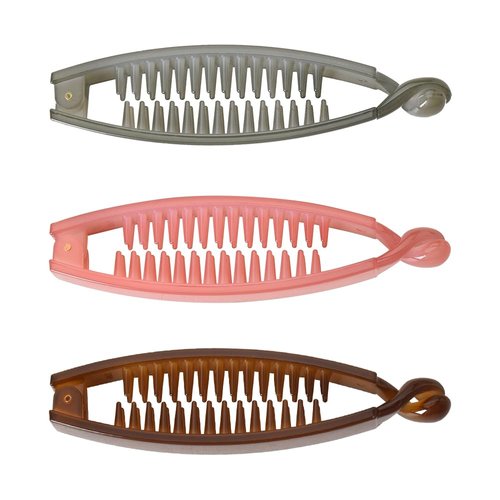 French Barrette Hair Clips Banana Hair Combs for Women Fish Hair Claw Clips Non Slip Banana Barretts for Girls Ponytail Holders Clip Hair Banana Clips for Thick Thin Hair Accessories 3