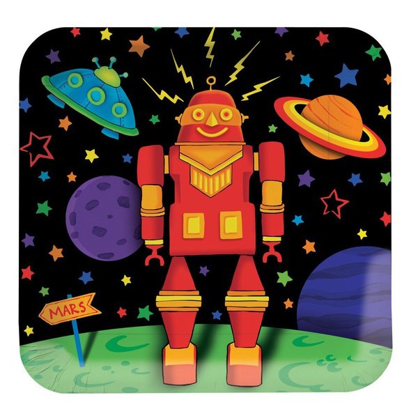 Party 'Bots 7" Dessert Plates 8 Pack