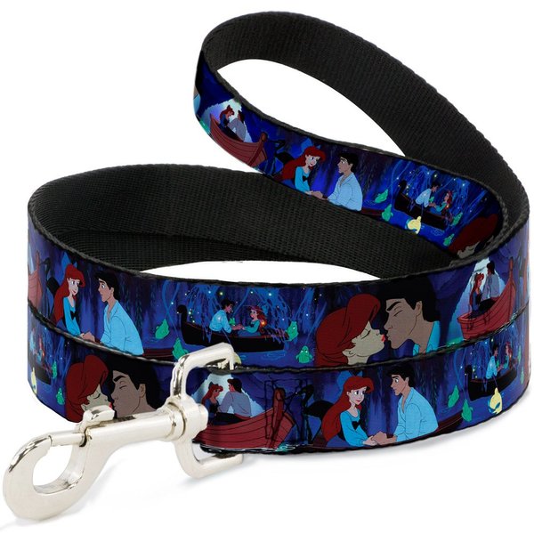 Buckle-Down Pet Leash - The Little Mermaid Ariel & Eric Boat Scenes - 6 Feet Long - 1/2" Wide