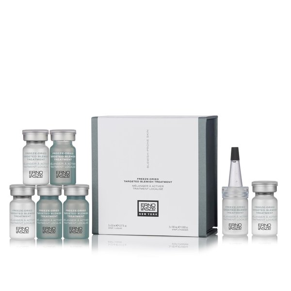 Erno Laszlo Freeze-Dried Targeted Blemish Treatment, Skin Care, Spot Treatment with Salicylic Acid & Hyaluronic Acid; Topical Serum, Blemish, and Tone Correction, 6-Piece Kit