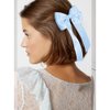 Bmobuo Hair Bows for Women Hair Ribbons Clips Satin Soft Ribbons Hair Clips Hair Barrettes Coquette Bows Balletcore Aesthetics Blue Bows Black Bows White Bows Clips 3PCS