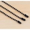 Hyamass 10 Yards 3mm Diameter Black Beaded Pull Chain Extension Ceiling Light Fan Chain with 30 Matching Connectors, Rolled Packing