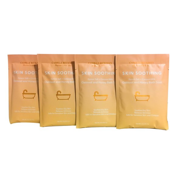 Camille Beckman Oatmeal & Honey Bath Soak, Skin Soothing, 2 Oz (Pack of 4)