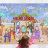 GROWTHMAGIC Christmas Giant Coloring Poster Christmas Coloring Tablecloth 35 x 54 for Kids Boys Girls Classroom Party Supplies Jesus is the Reason for the Season