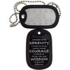 Military Dog Tags - Custom Embossed Serenity Prayer Military Dog Tag Set