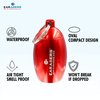 EARasers Earplugs Keychain Carrying Case - Aluminum Waterproof Ear Plugs and Pills Holder (Red)