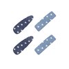 4pcs Blue Denim Hair Clips, Snap Alligator Barrette Non Slip Heart Print Hair Pins Women Girls Handmade Cute Denim Outfit Decoration Accessories