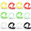 Ouligay 12pcs Halloween Teeth Halloween Plastic Vampire Teeth Glow in The Dark Fangs Teeth Werewolf Teeth Vampire Fangs Fake for Masquerade Parties Costume Accessory