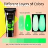 UR SUGAR Neon Poly Extension Gel Nail Polish Set, 6 Colors Hot Pink Neon Green Yellow Orange Bright Colors Spring Summer Poly Nail Gel Polish Kit Long Lasting Soak Off Gel Polish Gift Box for Women