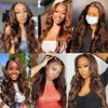 Chocolate Body Wave Bundles Color 4 Human Hair Dark Brown Body Wave Bundles 8 10 12 inch 8a Grade Double Weft Brazilian Remy Hair Extensions Wet and Wavy Bundles Silky Soft