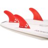 DORSAL Surfboard Fins Thruster 3 Set Future Compatible Red Medium Fiberglass with Honeycomb Hexcore