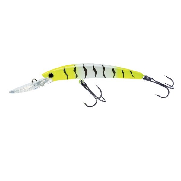 Yo-Zuri Crystal Minnow Deep Diver Walleye (F) 110mm 4-3/8" Chartreuse Tiger Floating Deep Diver Lure