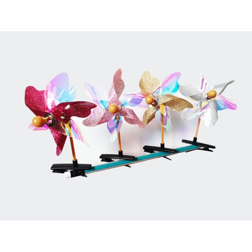 Aukousn, 20 Pack Mini Pinwheel Hair Clips Sequin Windmill Hair Barrettes for Women 4 Colors
