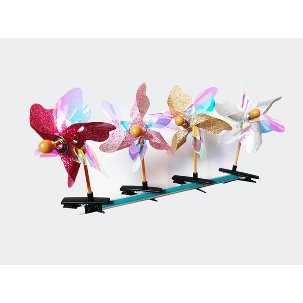 Aukousn, 20 Pack Mini Pinwheel Hair Clips Sequin Windmill Hair Barrettes for Women 4 Colors