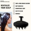 Acme Basics Scalp Massager Shampoo Brush, Silicone Shower Hair Scrubber for Hair Care, Growth, Washing and Exfoliating. Premium Quality & Durable. Perfect Solution for a Healthy Scalp (Black)