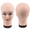HAIRWAY Female Bald Mannequin Head Professional Cosmetology Face Makeup Doll Head for Wig Making Display Hats Eyeglasses Wig Head with T Pins