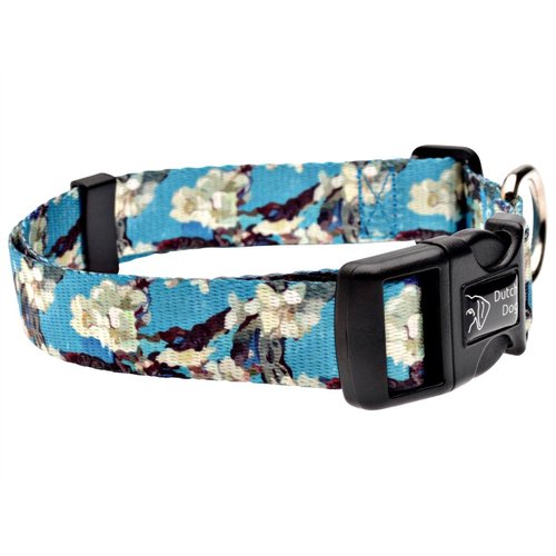 DutchDog Amsterdam Eco friendly Van Gogh dog collar, Almond Blossom, L (20-25 in)