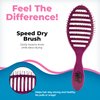 Wet Brush Speed Dry Hair Brush - Sangria (Free Spirit) - Vented Design and Ultra Soft HeatFlex Bristles Are Blow Dry Safe With Ergonomic Handle Manages Tangle and Uncontrollable Hair - Pain-Free
