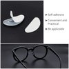 GORGECRAFT 1.5mm 24 Pairs Eyeglasses Nose Pads D-Shape Soft Silicone Adhesive Anti-Slip Air Chamber Nose Pads Grips Cushion for Plastic Frame Eyeglass Glasses Sunglasses (Transparent and Black)