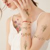 JoyfulGlam 18 Sheet Flower Temporary Tattoos For Women Realistic Long Lasting Floral Fake Tattoo Stickers Adult