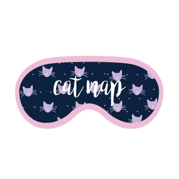 Danielle Travel Eye Mask and Ear Plug Set, Cat Nap, 3 Piece