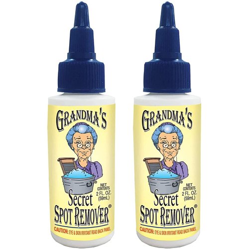 Grandma's Secret Spot Remover for Clothes - Chlorine, Bleach and Toxin-Free - Fabric Stain Remover Removes Oil, Paint, Blood and Pet Stains – 2 Ounce, Pack of 2