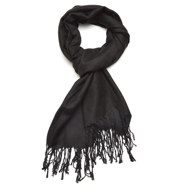 Gelante Plain Soft Pashmina Shawl Wrap Scarf Solid Colors.15-615-Black-#1