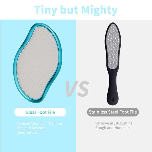 VANWIN Foot File, Nano Crystal Glass Callus Remover Callus Shaver Hard Skin Remover for Wet and Dry, Professional Foot Rasp Pedicure Tools Foot Care for Dead Hard Cracked Thick Dry Skin
