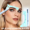 DAGEDA Eyebrow Stencils and Makeup Pen Set, Multifunctional Eyebrow Stencil Kit, Reusable Scale Silicon Eyebrow Measuring Ruler, Positioning Eyebrow Ruler Eyeliner Stencil for Women with Makeup Pencil