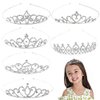 6 Pack Crystal Tiara Crown,Rhinestone Princess Crown,Silver Crystal Tiara for Girls,Women,Weddings,Parties,Prom Headdresses