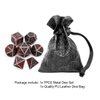 Haxtec Bloodstained Metal DND Dice Set Blood Polyhedral D&D Dice for Dungeons and Dragons Gift TTRPG Antique Metal Halloween Dice