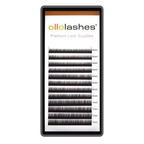 Bottom Lash Extension J Curl 0.15mm Mix5-7mm 5mm 6mm 7mm Black Color Lower Lash Extensions (Mix5-7mm 0.15 J Curl)