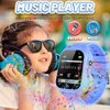 OVV Kids Waterproof Smart Watch Boys Girls Age 3-12 with 26 Game 1.44'' HD Touch Screen Music Player Camera Video Recorder 12/24 Hr Clock Pedometer Alarm Torch Calculator Children Learning Toys