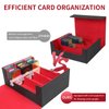 STYLIFING Card Deck Case for Trading Cards, 1800+ MTG Deck Box with Card Supporters & Divider Tabs, Trading Card Storage Box Fits For for YuGiOh, MTG, TCG and Sport Cards (Black & Red)