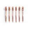 Kitsch Duck Billed Hair Clips for Styling and Sectioning - Metal Alligator Clips for Women | Hair Roller & Makeup Sectioning Clips, 6pcs (Rose Gold)