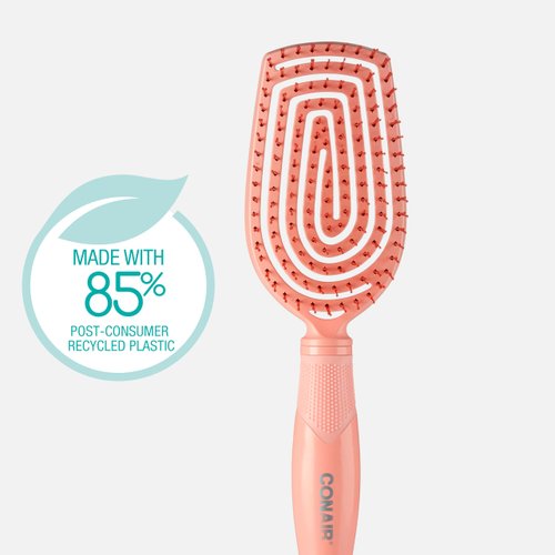 Conair Scalp Care Detangling Hairbrush - Hair Brush - Curly Hair Brush - Detangling Hair Brush - Scalp Massager - Flexi Head Standard Hairbrush