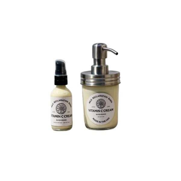 Milk Reclamation Barn Vitamin C Pump Cream, 7 Oz, Skin Care Moisturizer
