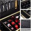 InSyoForeverEC Professional Barber Case, Barber Tool Kits Storage, Double Layer Travel Barber Tool Box, Luxury Carrying Case for Beauty Hair Stylist Pet Groomer with Handle & Secure Numlock (Style 4)