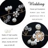 Wedding Hair Accessories Gold Flower Girl Headpiece Crown Headband Flower Girls Hair Accessory Pearl Head Bands for Women's Hair White Wedding Headpiece for Bride Wedding Hair Accessories for Women
