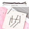 GEEHUA Mini Bobby Pins, 150 Count 1.38 Inch Curved Small Hair Pins Kit, Waved Hairpin with Storage Box for Kids Girls and Women Wedding Hairstyles All Styling Hair Clips Accessories (Brown)