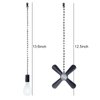 Dotlite Black Ceiling Fan Pull Chain Set, 2Pack 3mm Diameter Beaded Fluorescent Decorative Pendant Extension, 12in Lighting & Fan Chain Extender with Connector Glow in The Dark(Black)