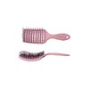 BeaverStrong Curved Vented Hair Brushes for Women, Detangling Brush Suitable for Wet, Dry, Straight or Curly Hair (Pink)