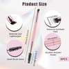Giantree 6 Packs Duo Eyebrow Brush, Angled Eye Brow Brush and Spoolie Brush, Mini Eyelash Brush for Tinting Angled Eyebrow Precise Brow Brushing(6Pcs Set)