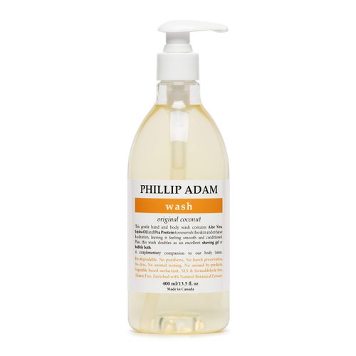 Phillip Adam Coconut Body Wash for All Skin Types - Sulfate Free and Gluten Free - All Natural Based Ingredients - 13.5 Ounce