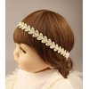 Kenjudess Gold Lace Elastic Headband for Baby Girl Flower Leaf Stretch Toddler Hairband Soft Lace Hair Accessories for Infants Toddlers Kids (Heart)