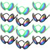 Bencailor 12 Pack Halloween Alien Glasses with Lenses Novelty Funny Glasses Alien Costume Accessories for Halloween Cosplay (Mixed Colors)