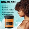 wodemate Braiding Gel | Neat Braid Gel & Shining Hair Jam & Edge Control |Extreme Hold, No Flaking & Long Lasting | Loc Gel for Retwist, Box Braids & Cornrows | 16 oz